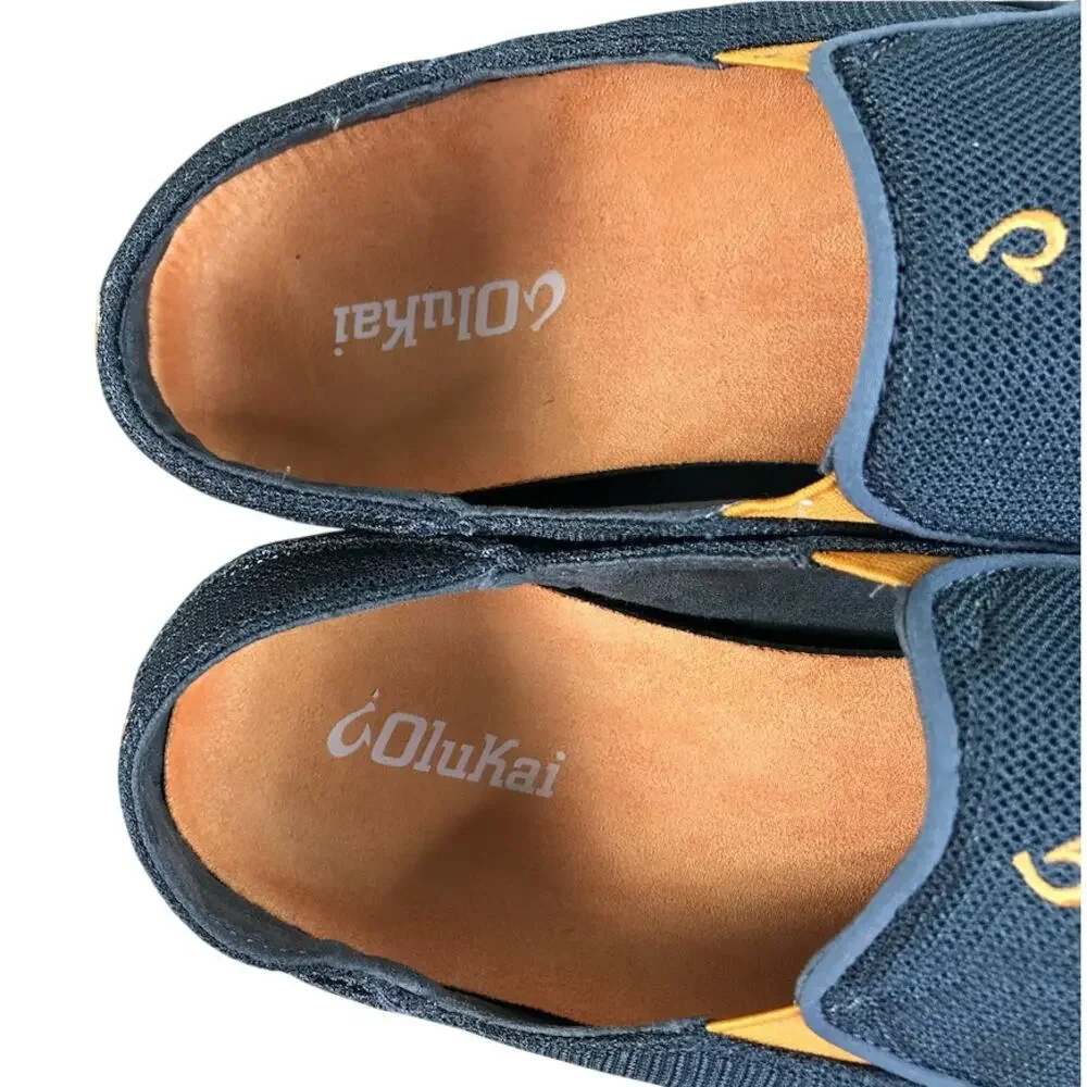 OLUKAI Nohea Mesh Slip-On Convertible Shoe Men 10.5 Gray Everyday Travel Comfort - Picture 7 of 10